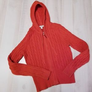 Tommy Hilfiger Hooded Zip Up Sweater Size Large